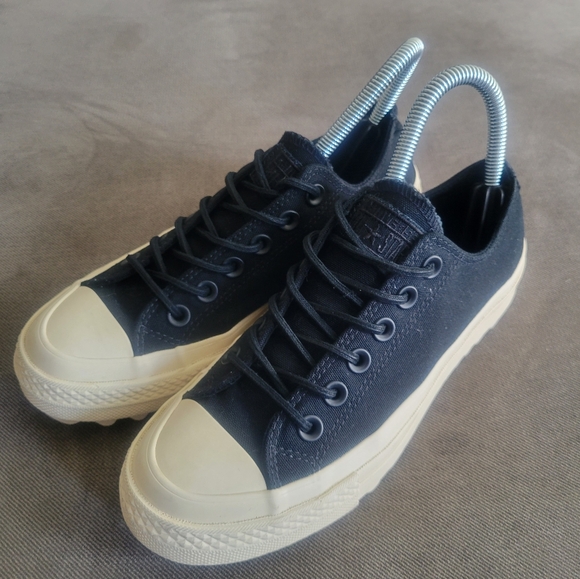 Women's Converse Chuck Taylor All Star Lift Ripple Ox Black/White Size 6 - Picture 4 of 7